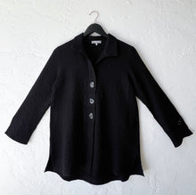 Load image into Gallery viewer, Habitat | Pucker Weave Tunic Shirt in Black
