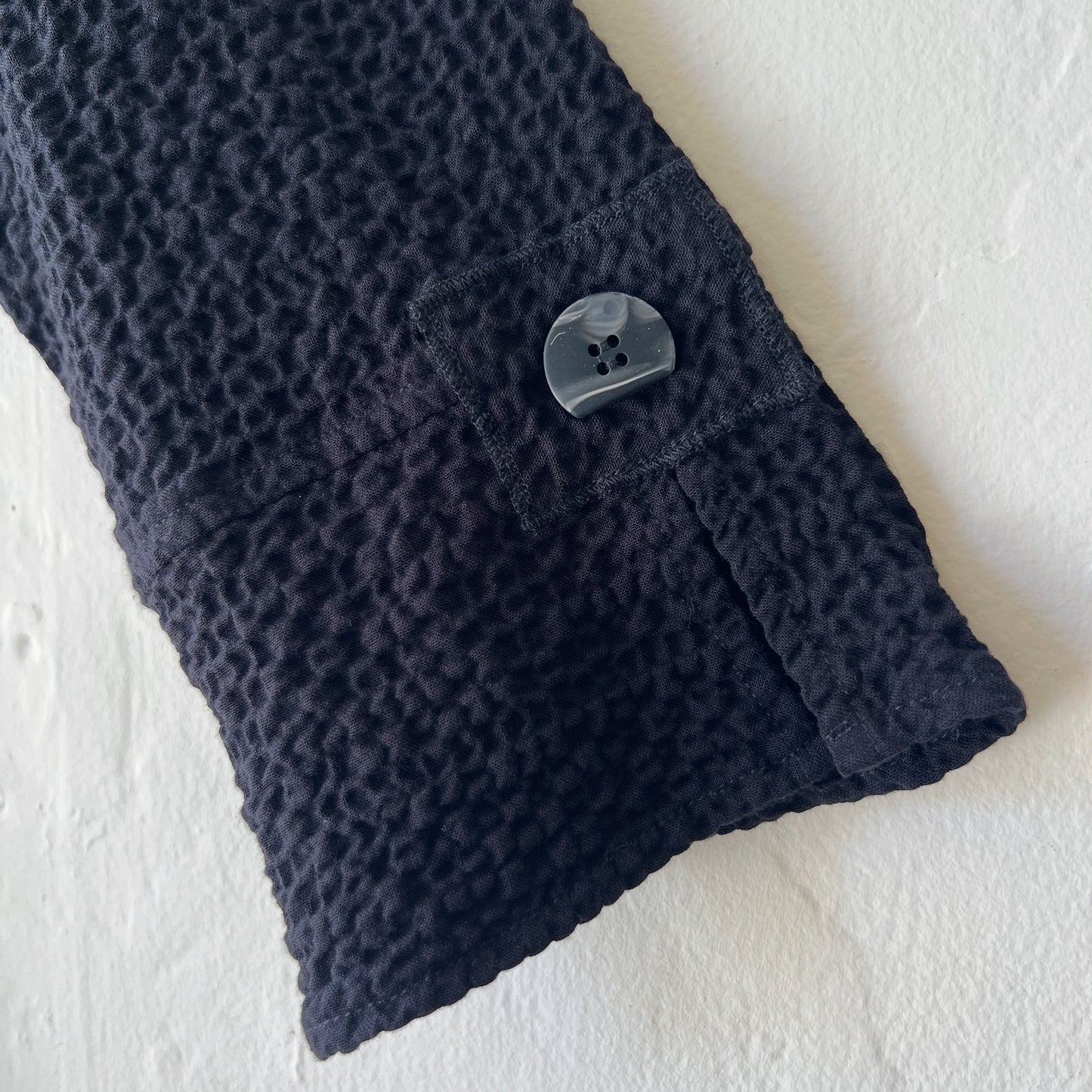 Habitat | Pucker Weave Tunic Shirt in Black