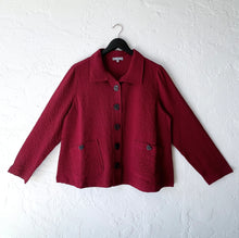 Load image into Gallery viewer, Habitat | Crinkle Crepe Swing Jacket in Wine
