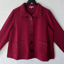 Load image into Gallery viewer, Habitat | Crinkle Crepe Swing Jacket in Wine
