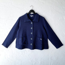 Load image into Gallery viewer, Habitat | Crinkle Crepe Swing Jacket in Navy
