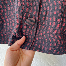 Load image into Gallery viewer, Habitat | Mosaic Crinkle Crepe Swing Jacket in Wine
