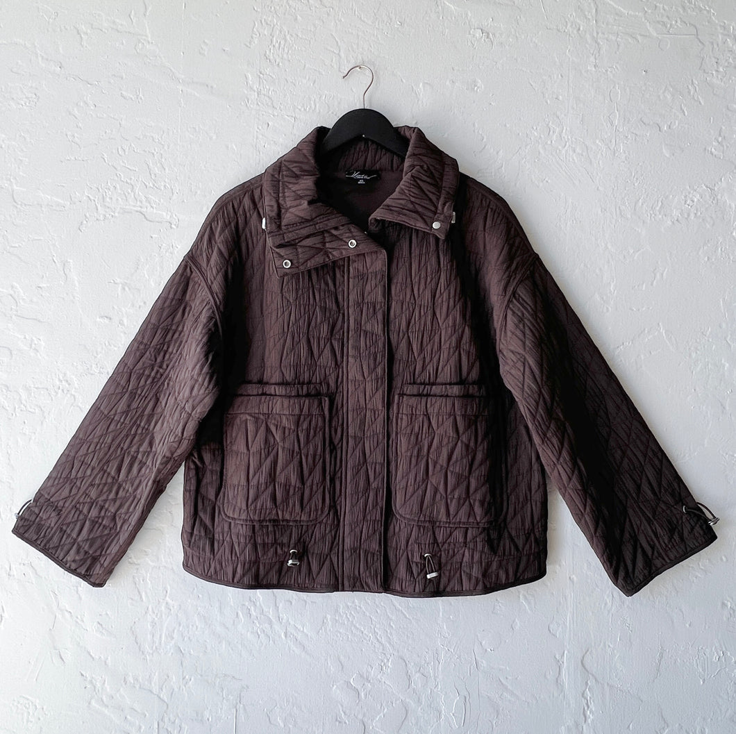 Olivia by Habitat | Gridlines Jacket in Chocolate