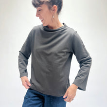Load image into Gallery viewer, Bryn Walker | Belen Mockneck Shirt in Kelp
