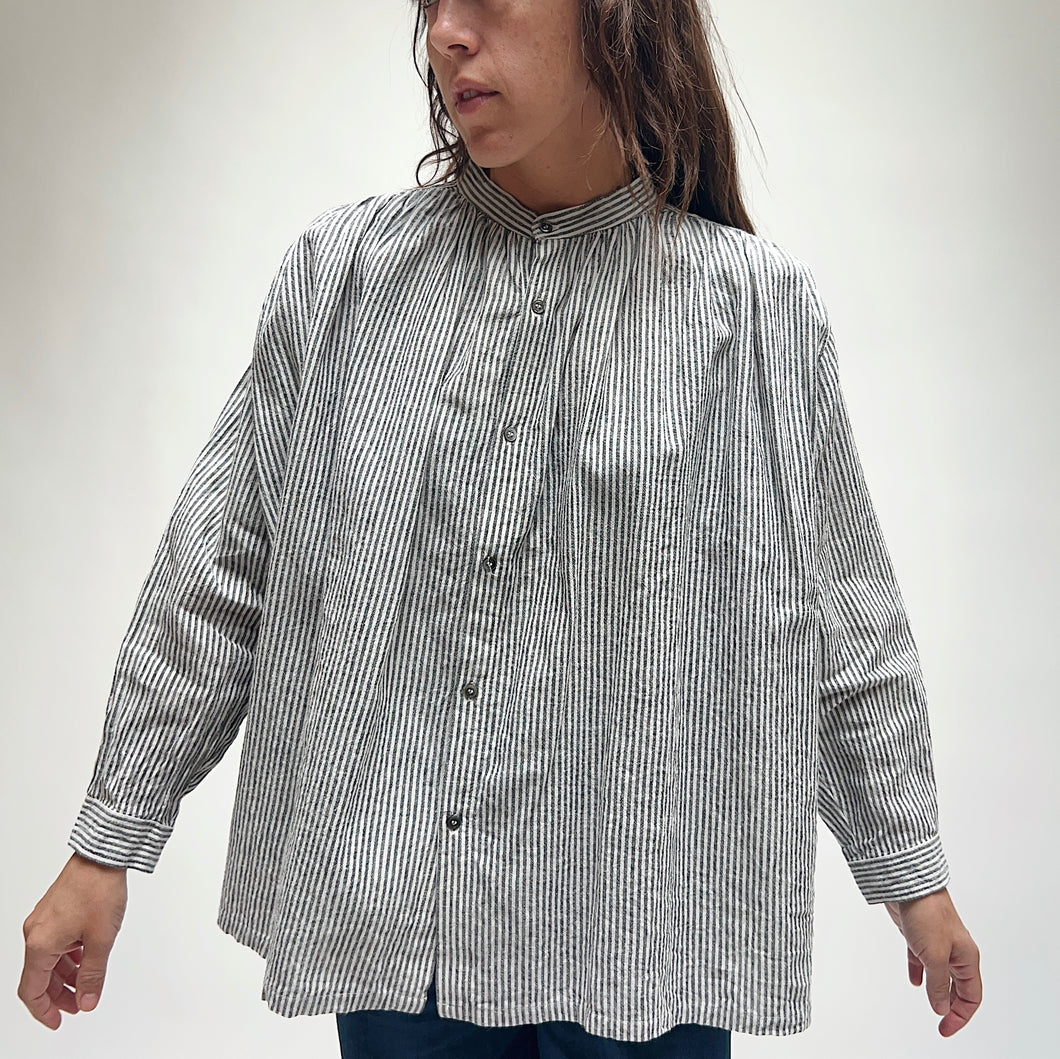 Ichi Antiquités | Striped Linen Shirt in White