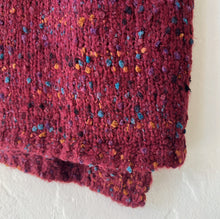 Load image into Gallery viewer, Confetti Funnel Neck Pullover in Wine
