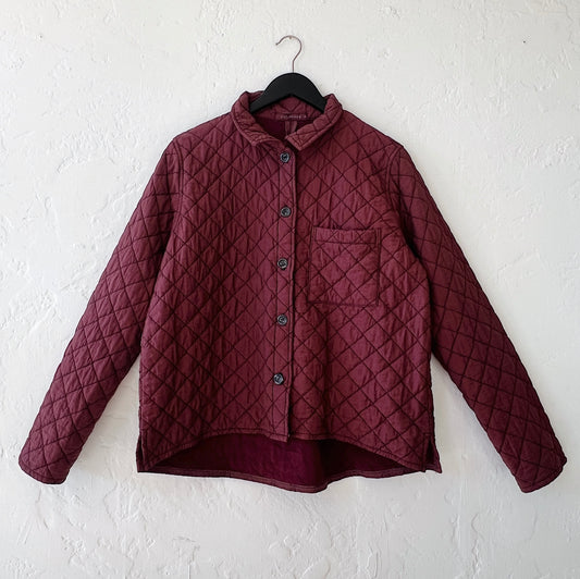 Cut Loose | Quilted Parachute Crop Jacket in Cinnabark