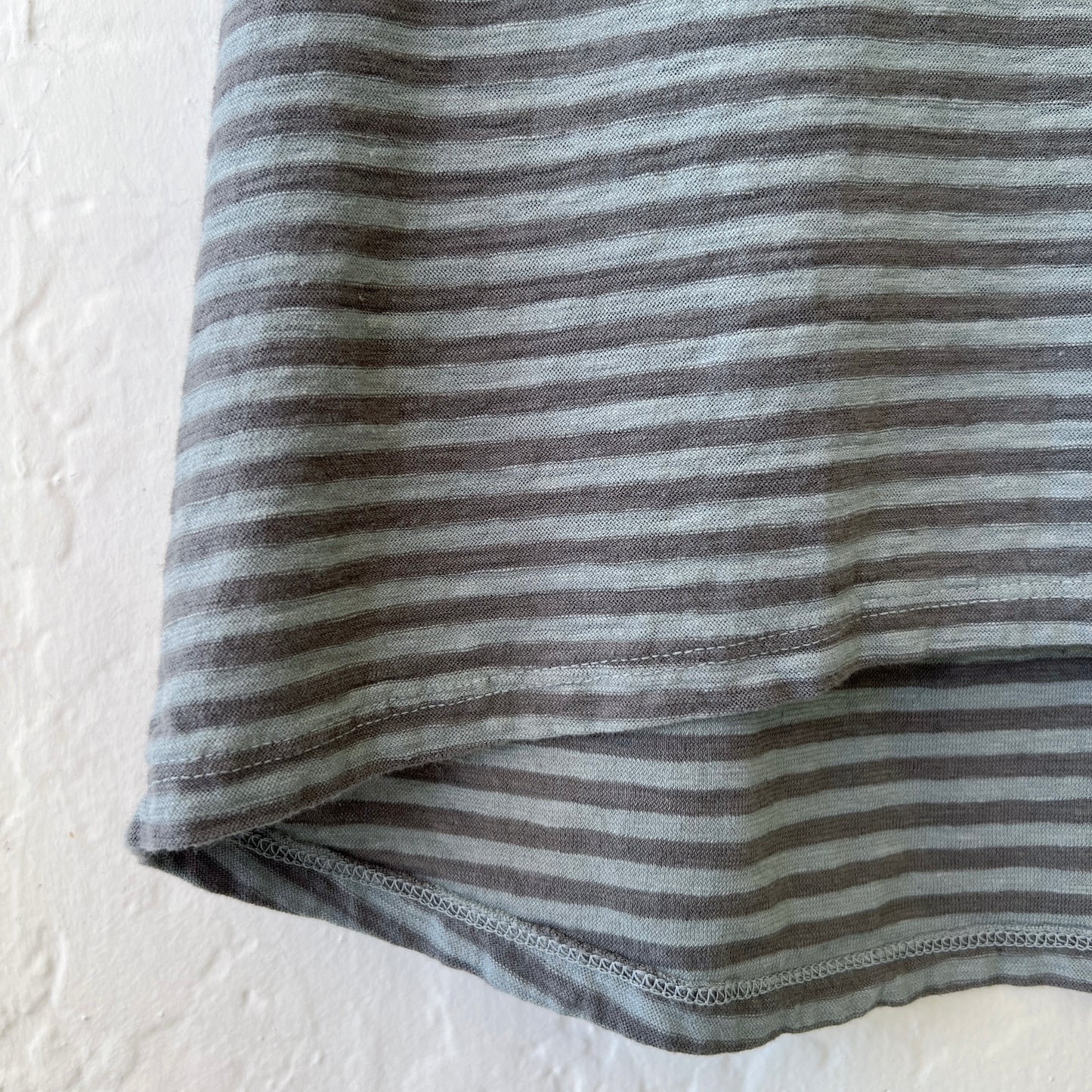 V-Neck Tee in Overcast Stripe