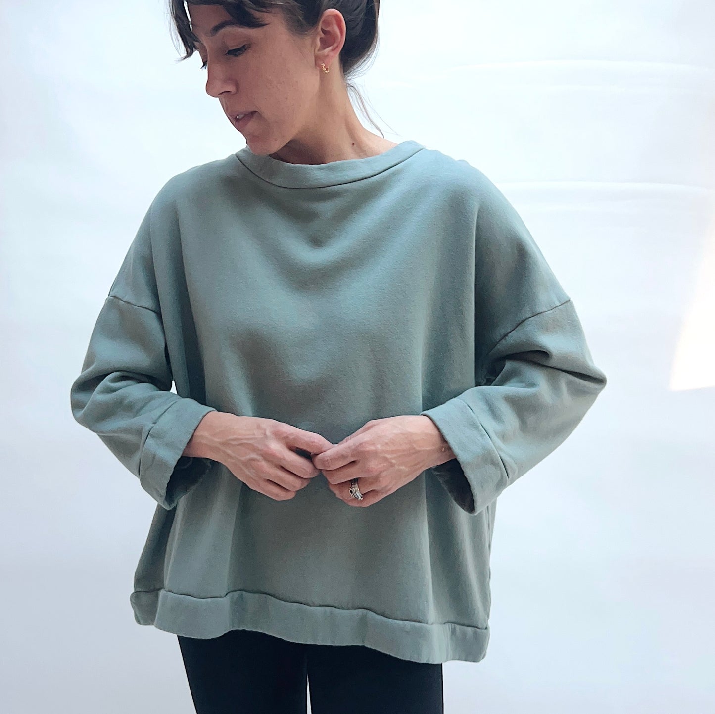 Bryn Walker | Alden Fleece Sweatshirt in Thyme