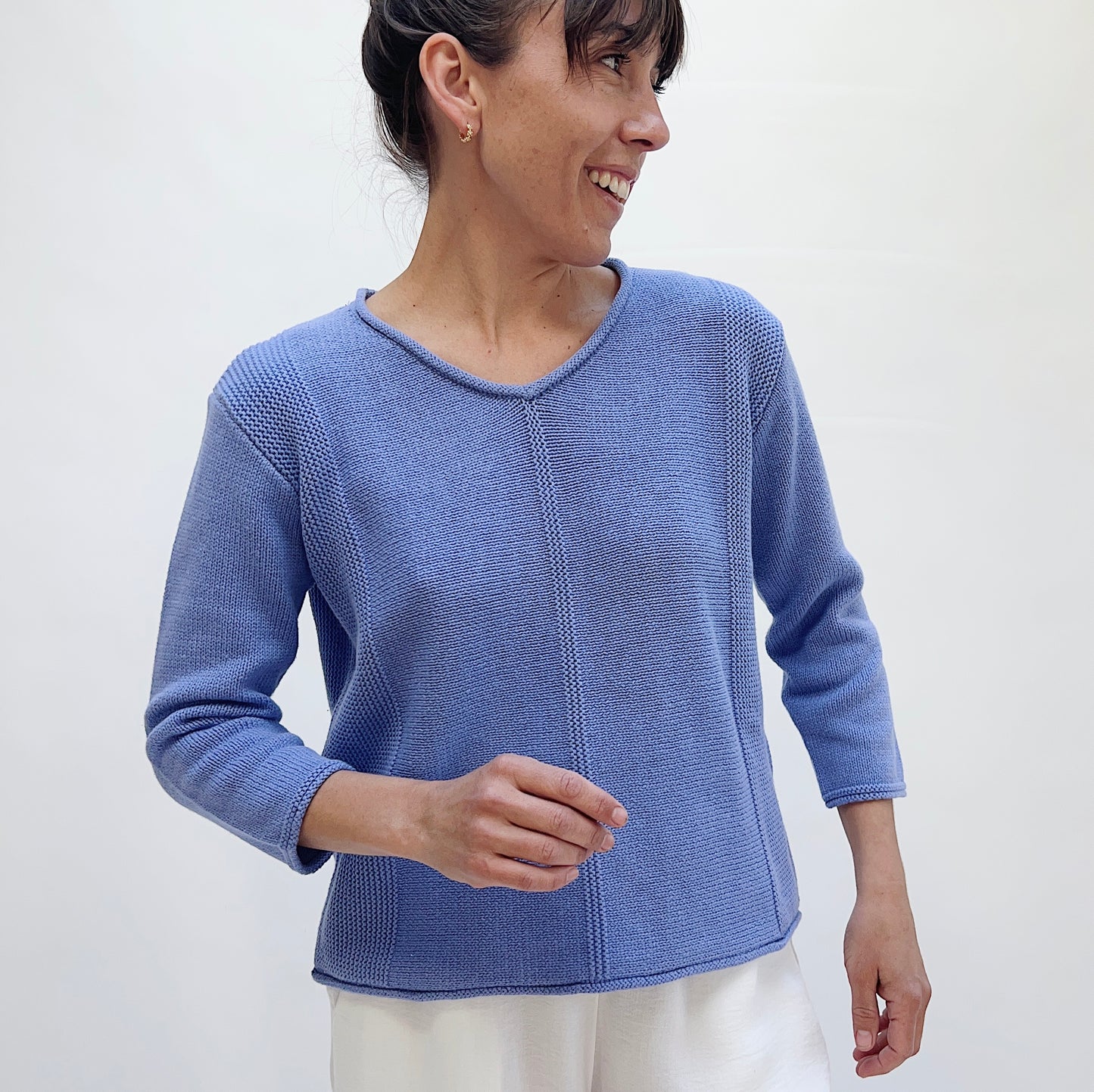 Shoreside V-Neck in Iris