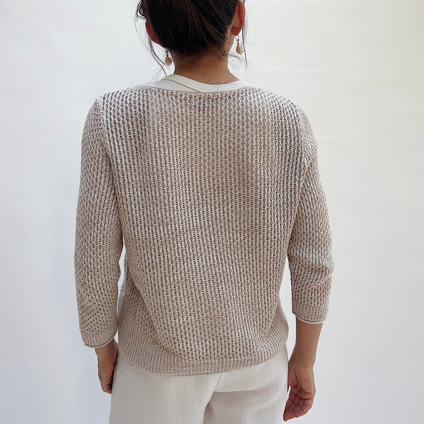 Coast Crochet Pullover Sweater in Willow