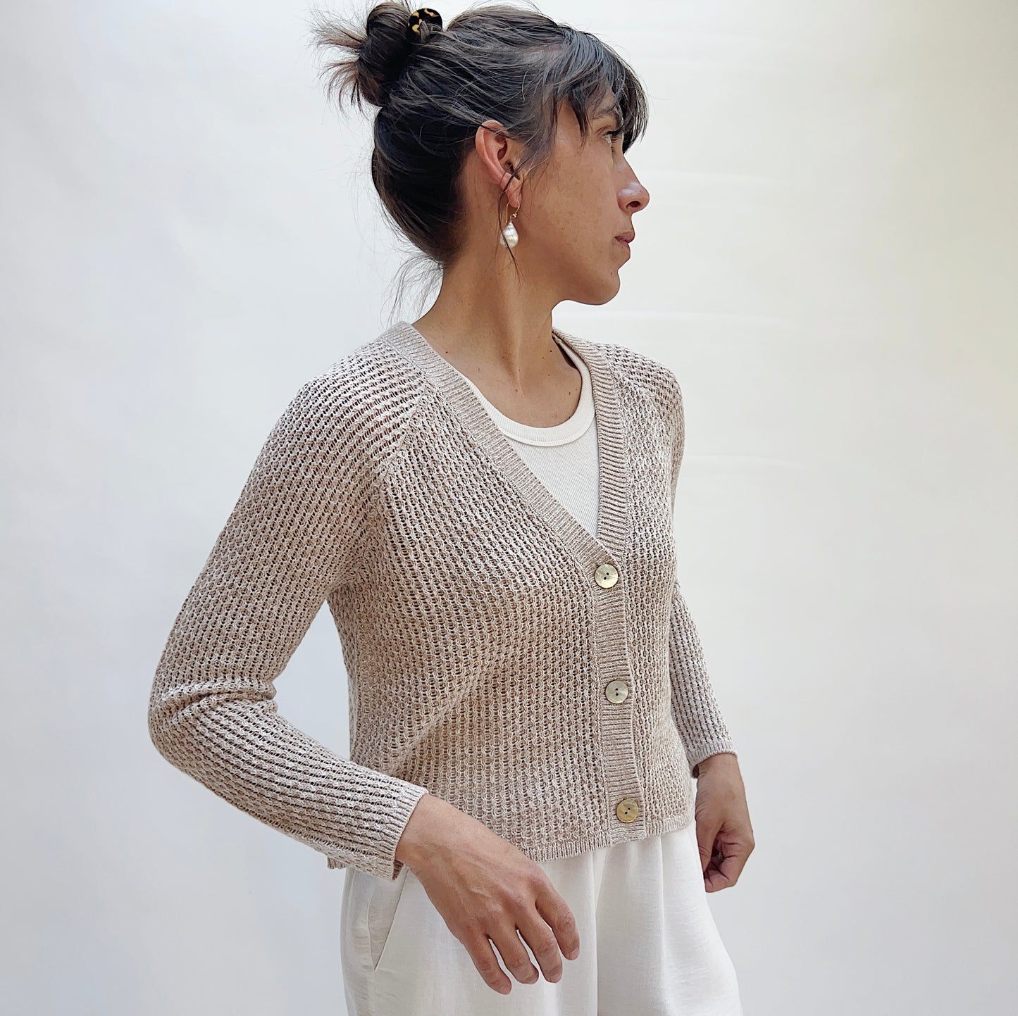 Coast Crochet Cardigan in Willow