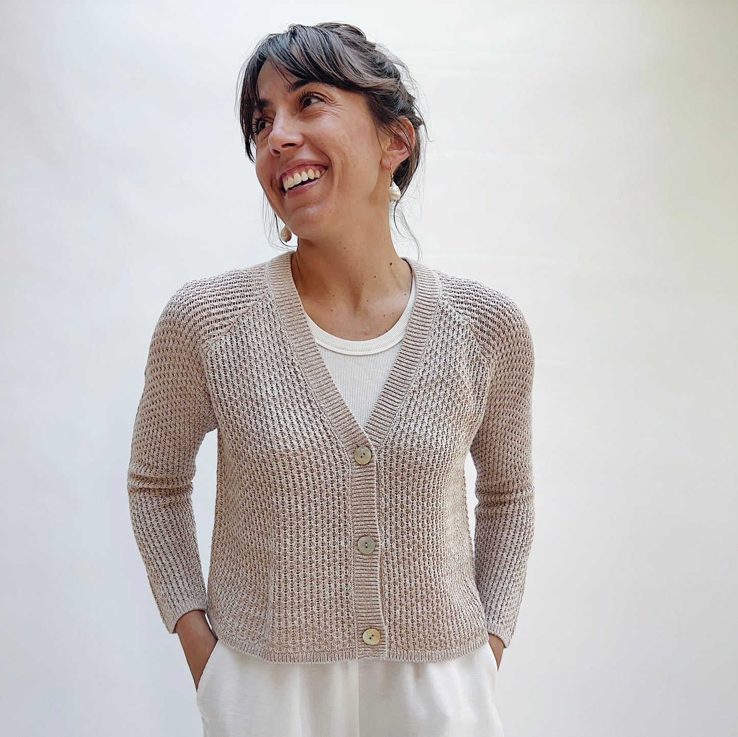 Coast Crochet Cardigan in Willow