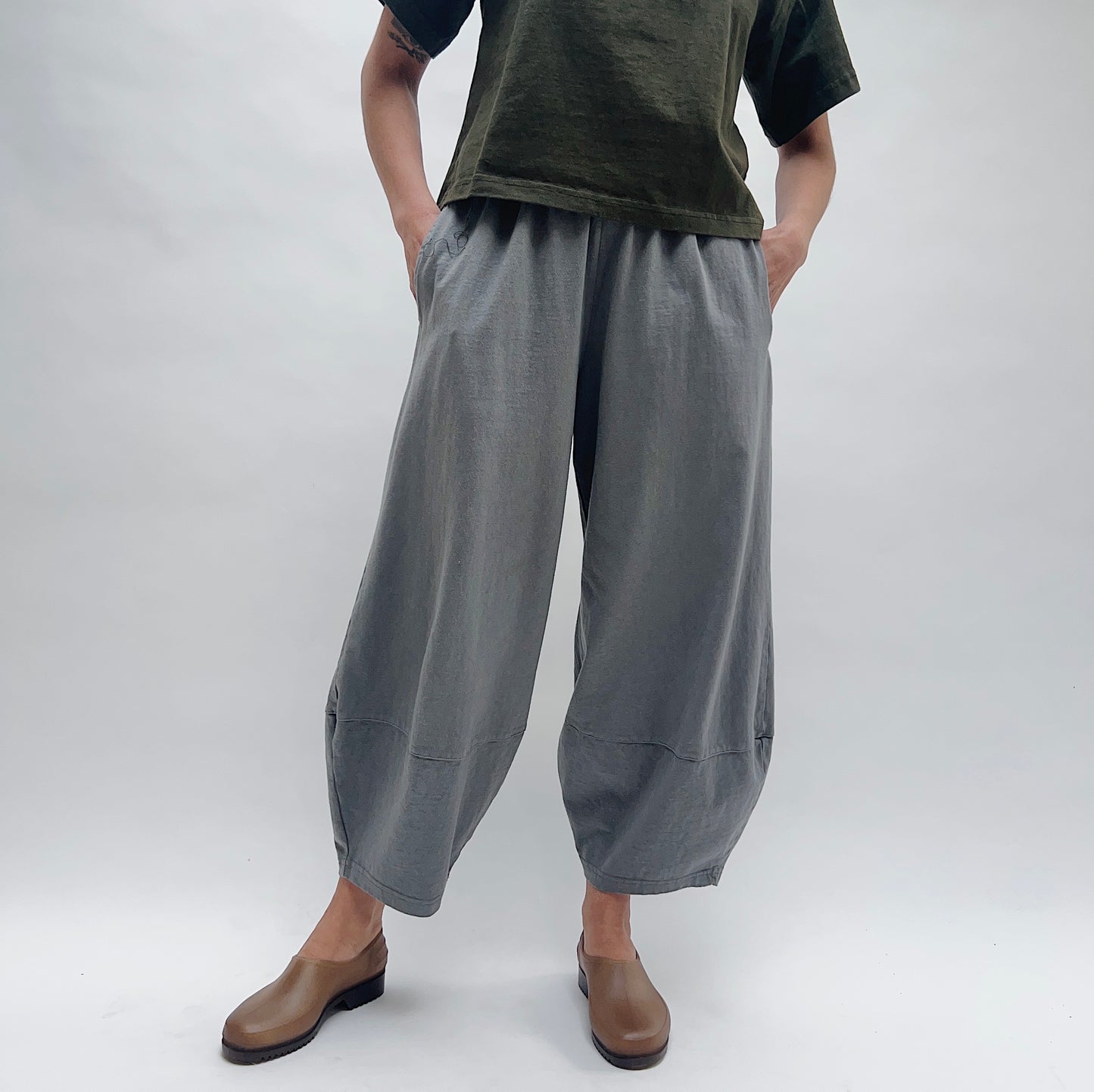 Cotton Oliver Pant in Zinc