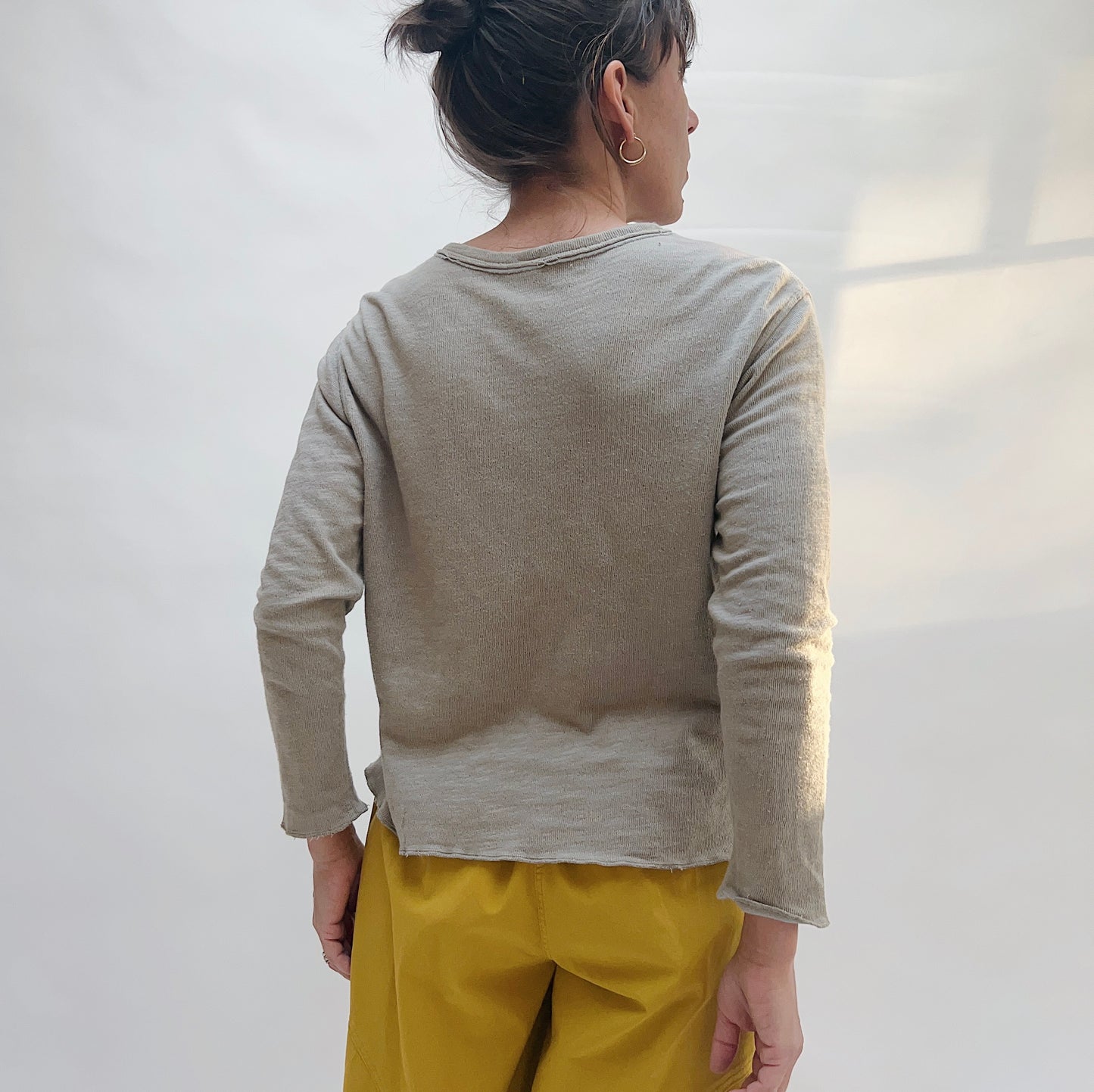 Double Cotton Layer Tee in Artichoke