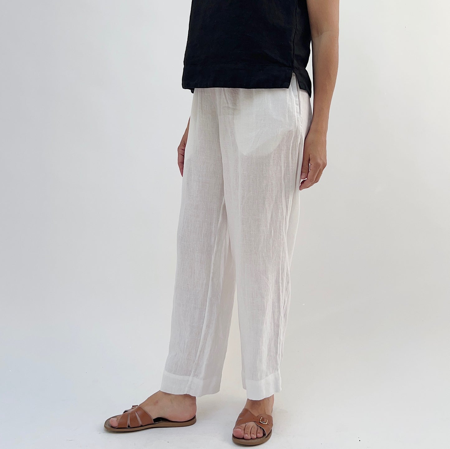 Linen Anka Pant in White