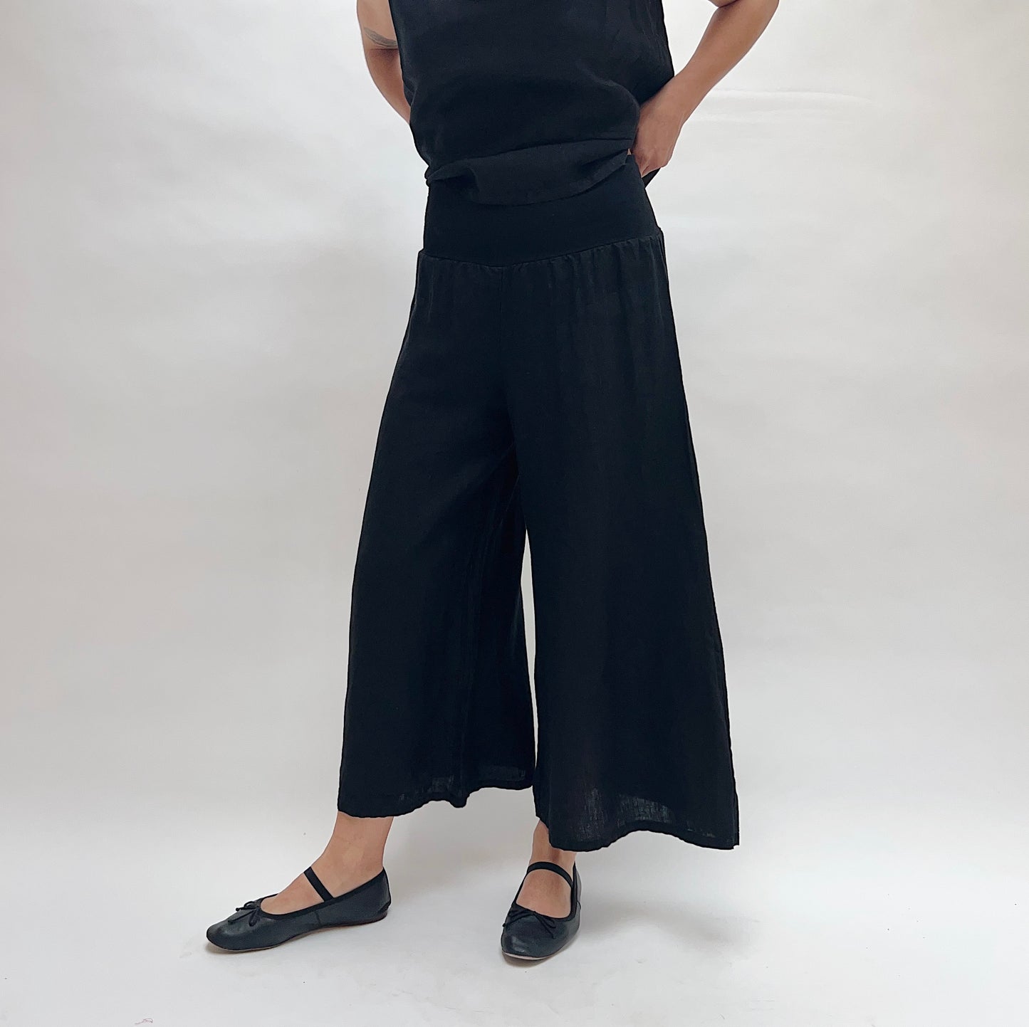 Bryn Walker | Linen Ella Pant in Black