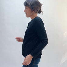 Load image into Gallery viewer, North Star Base | Snap Front Cardigan in Black
