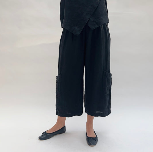 Bryn Walker | Linen Casbah Pant in Black