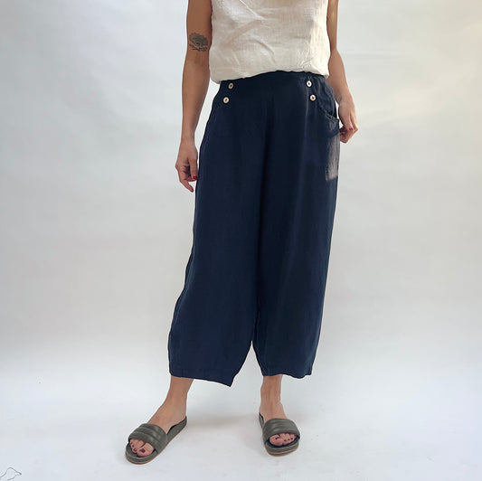 Linen Genie Pant in Stargaze