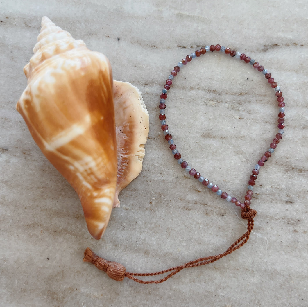 Lena Skadegard | Pink Moonstone and Phrenite Tassel Bracelet