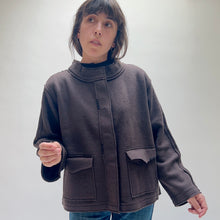 Load image into Gallery viewer, Olivia by Habitat | Boiled Wool Snappy Jacket in Chocolate
