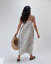 Load image into Gallery viewer, Injiri | Rasa Slip Dress in Indigo Gingham Appliqué
