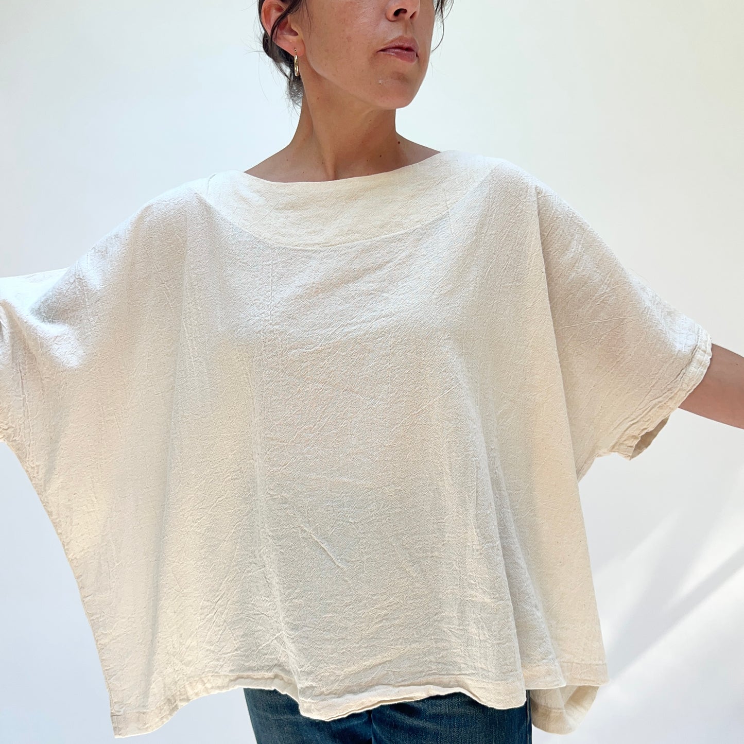 Coarse Cotton Box Top in Cream