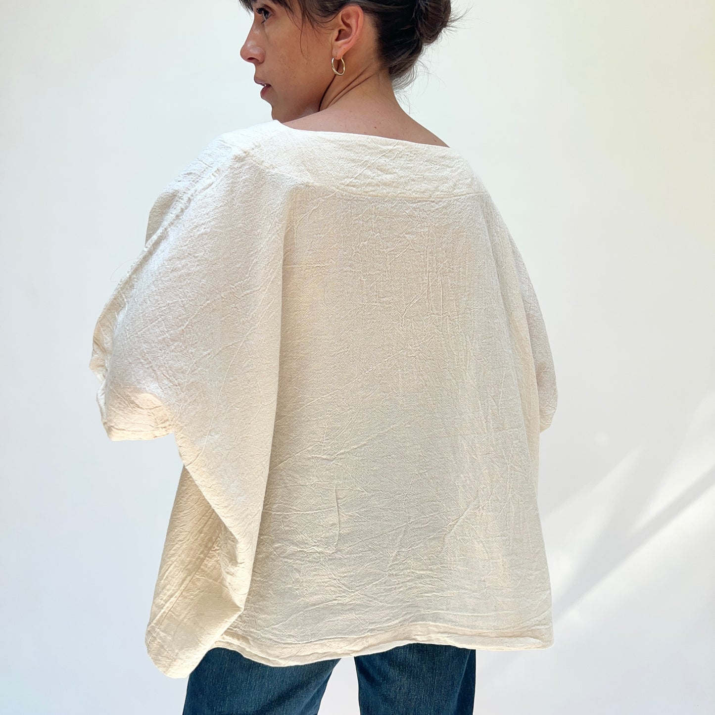Coarse Cotton Box Top in Cream