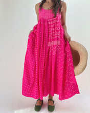 Load image into Gallery viewer, Injiri | Silk Slip Dress in Pink Bandhani
