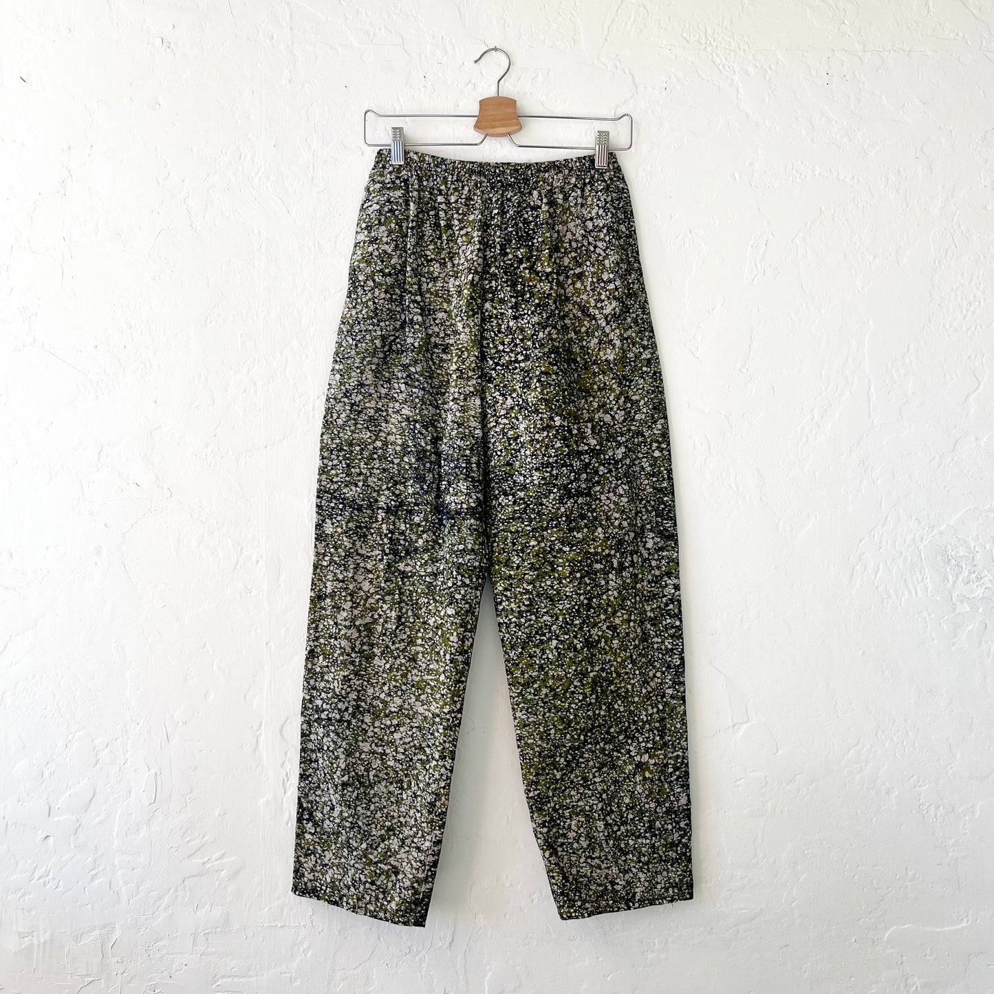 Lazy Pants in Green & Pink Speckle