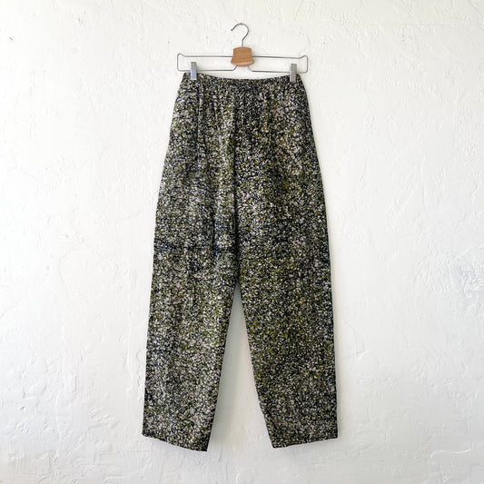 Lazy Pants in Green & Pink Speckle