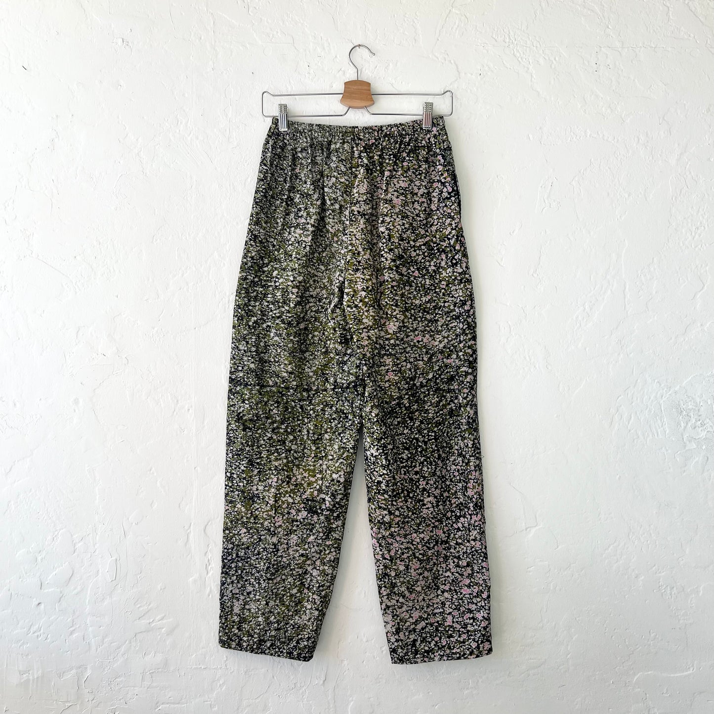 Lazy Pants in Green & Pink Speckle