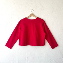 Load image into Gallery viewer, Pacific Cotton | Button Front Crop Cardigan in Kirsch
