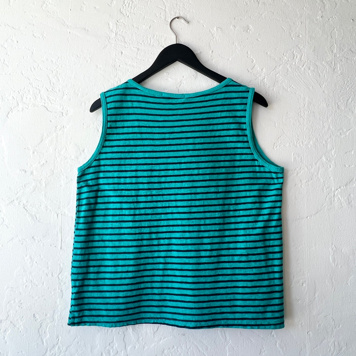 Sleeveless Top in Atlantis & Navy Stripes