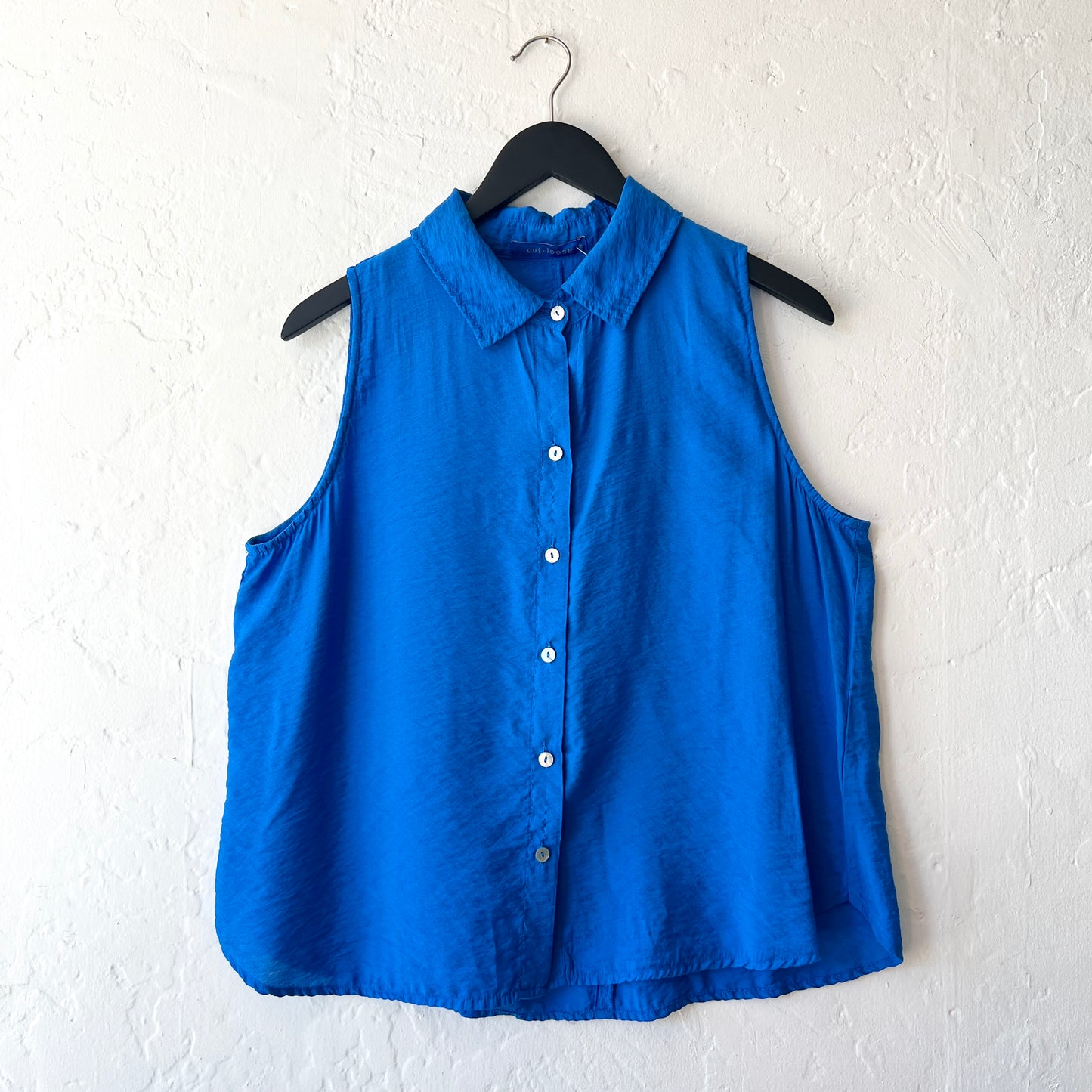 Parachute Sleeveless Shirt in Vivid Blue