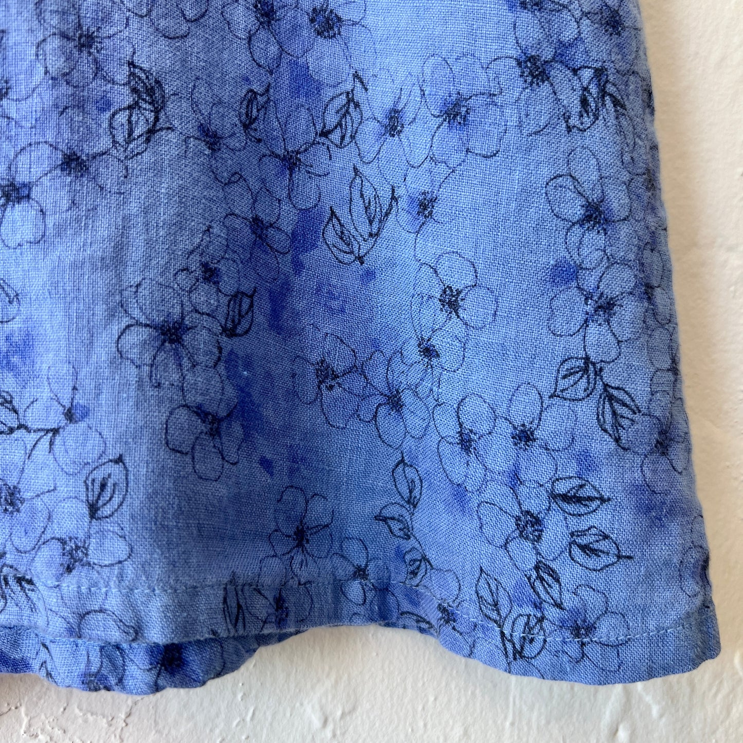 A-Line Linen Morning Glory Skirt in Forget Me Not