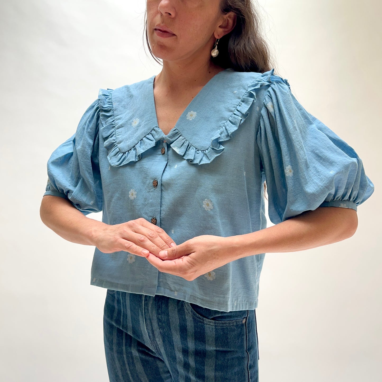Fleurie Blouse in Aurelia Blue