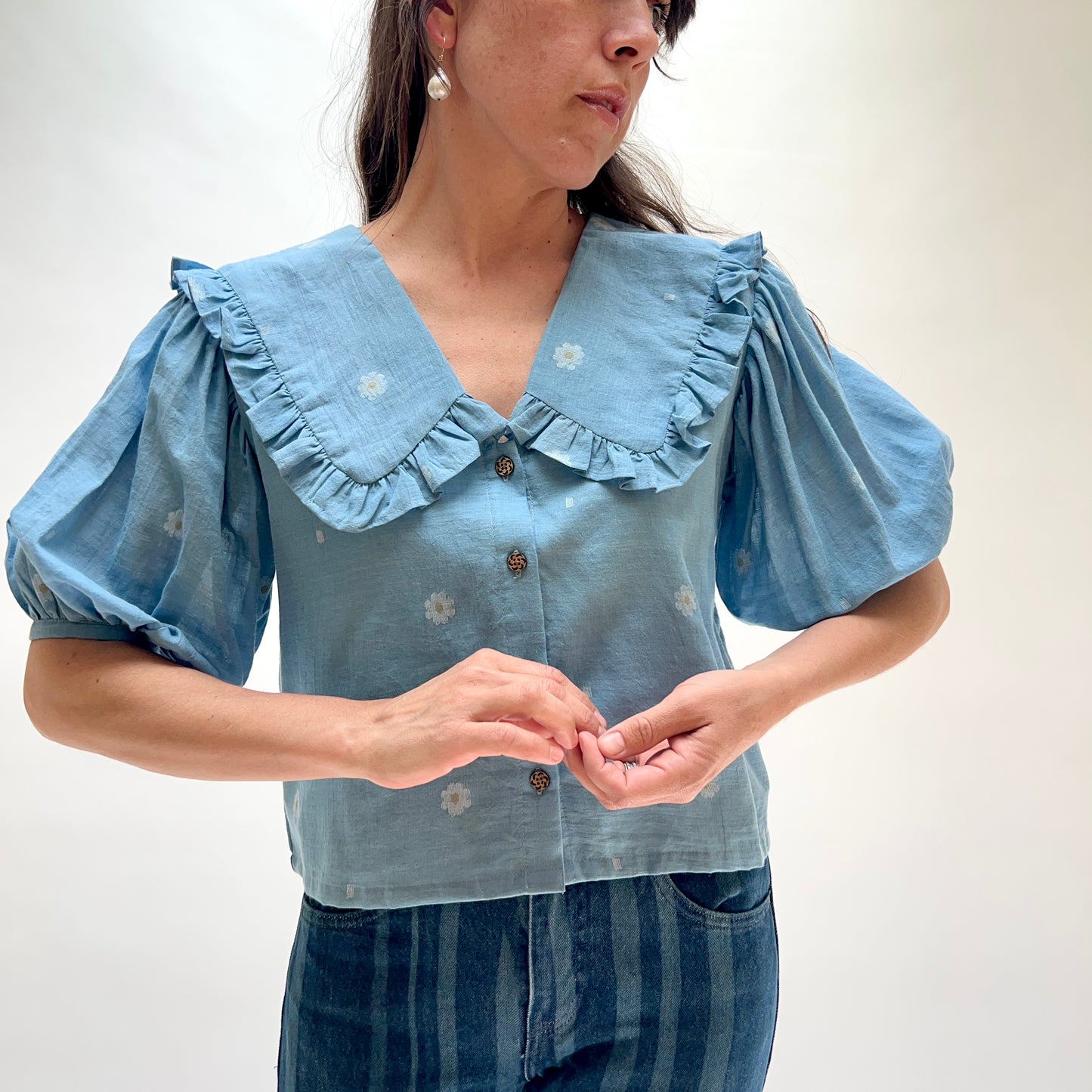 Fleurie Blouse in Aurelia Blue