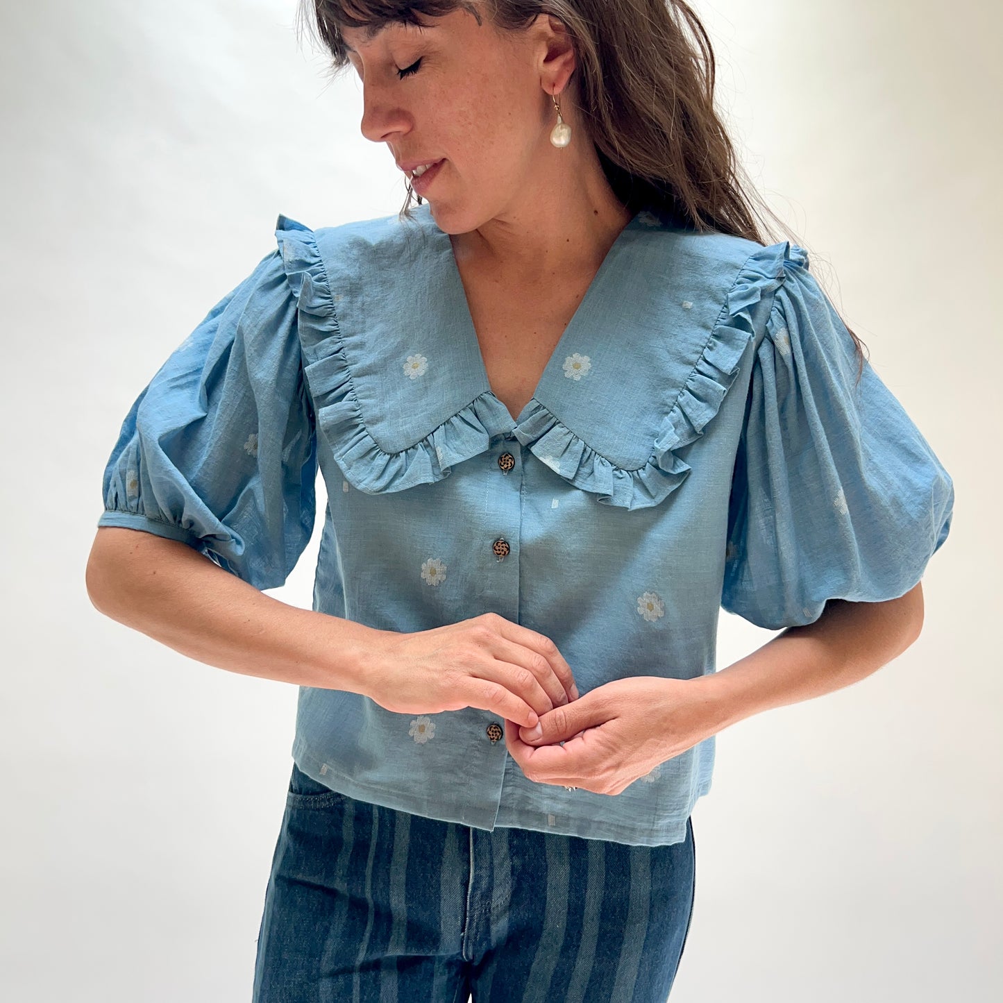 Fleurie Blouse in Aurelia Blue