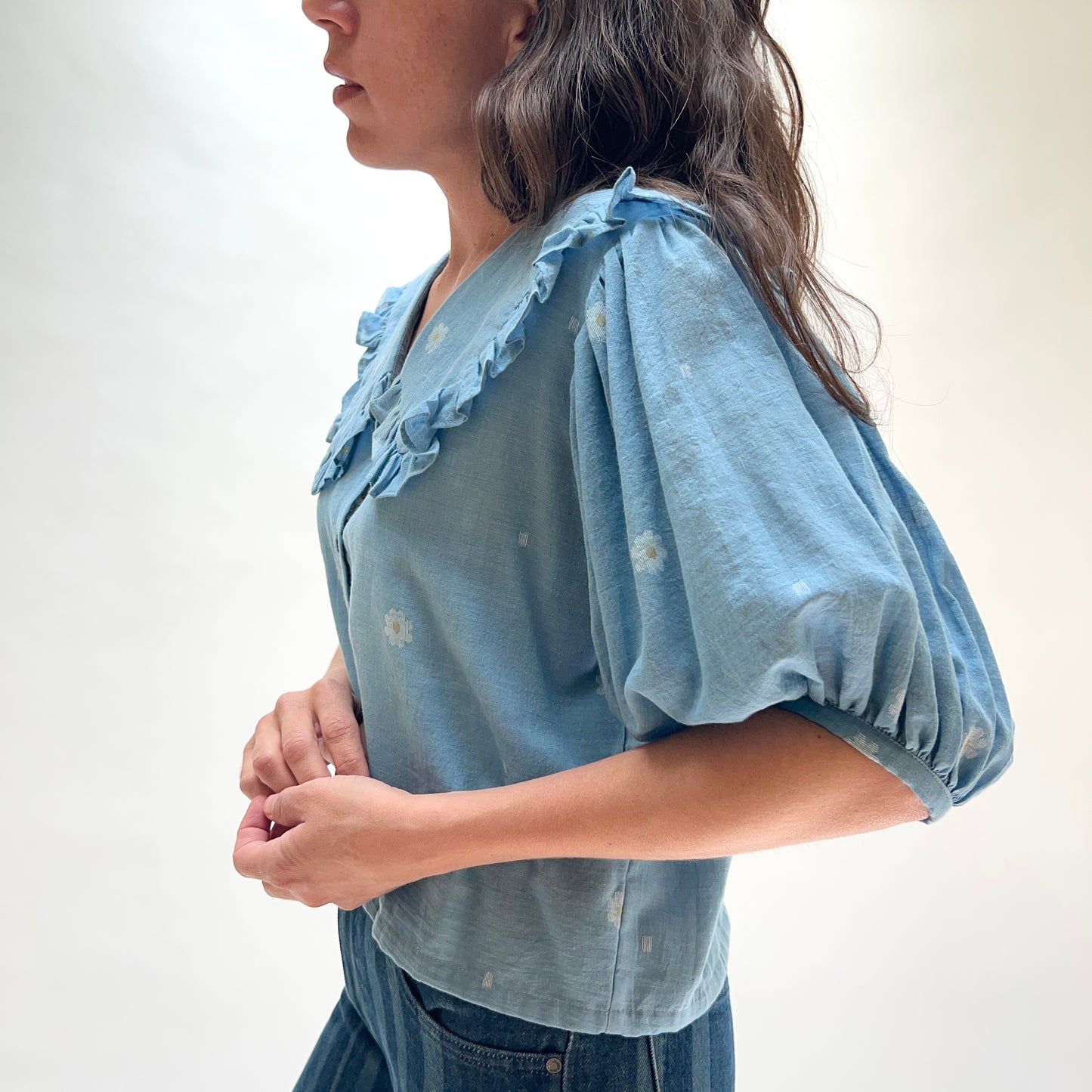 Fleurie Blouse in Aurelia Blue