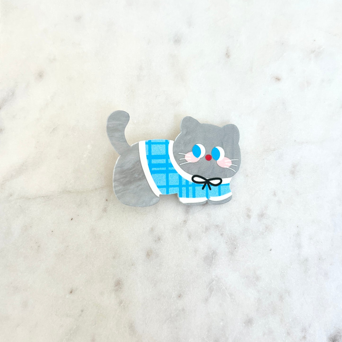 Grey Kitten Hair Clip