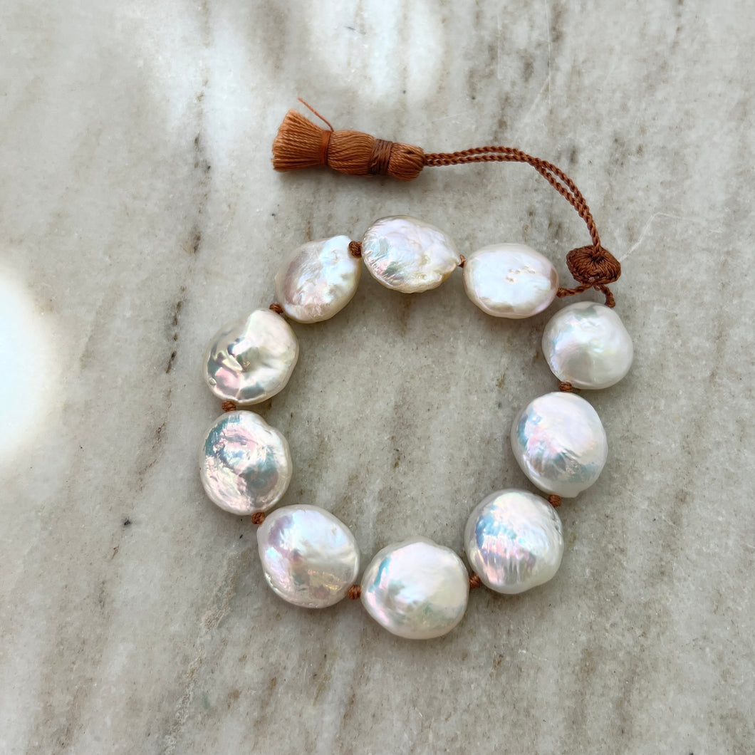 Lena Skadegard | Coin Pearl Tassel Bracelet