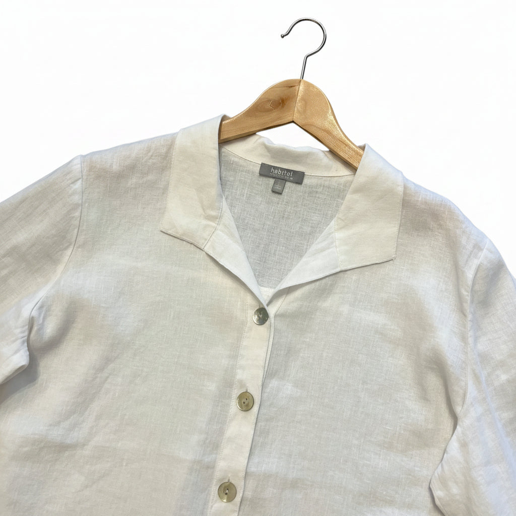 Linen Camp Shirt in White