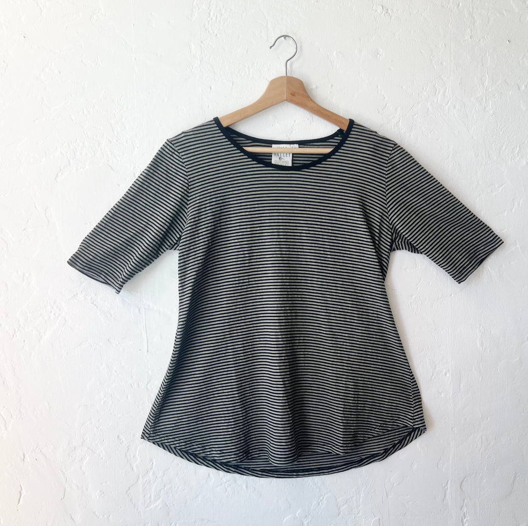 Mill Valley | Half Sleeve Tee in Roca Stripes