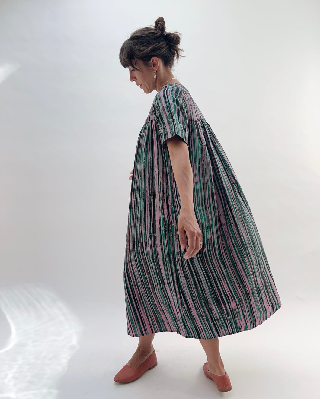 Fahari Bazaar | Sakina Dress in Pink Watermelon Stripe
