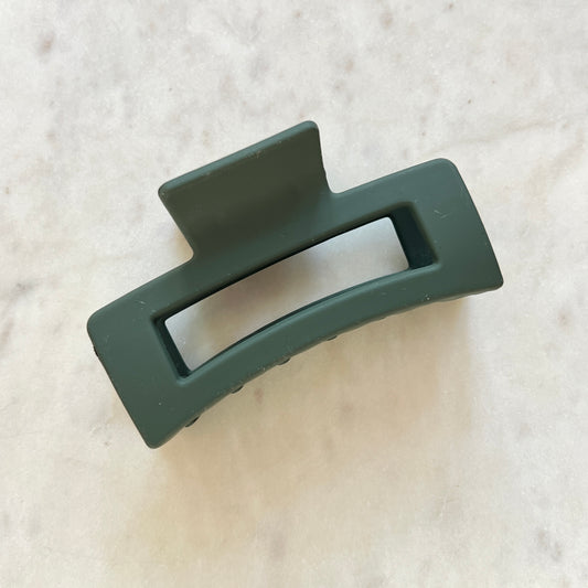 Dark Green Hair Claw