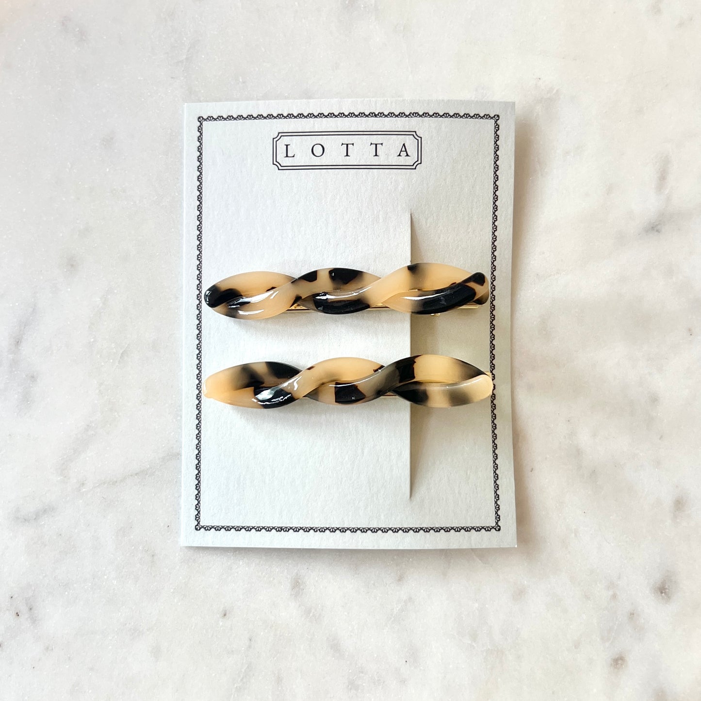 Light Tortoise Hair Twist Clip Set