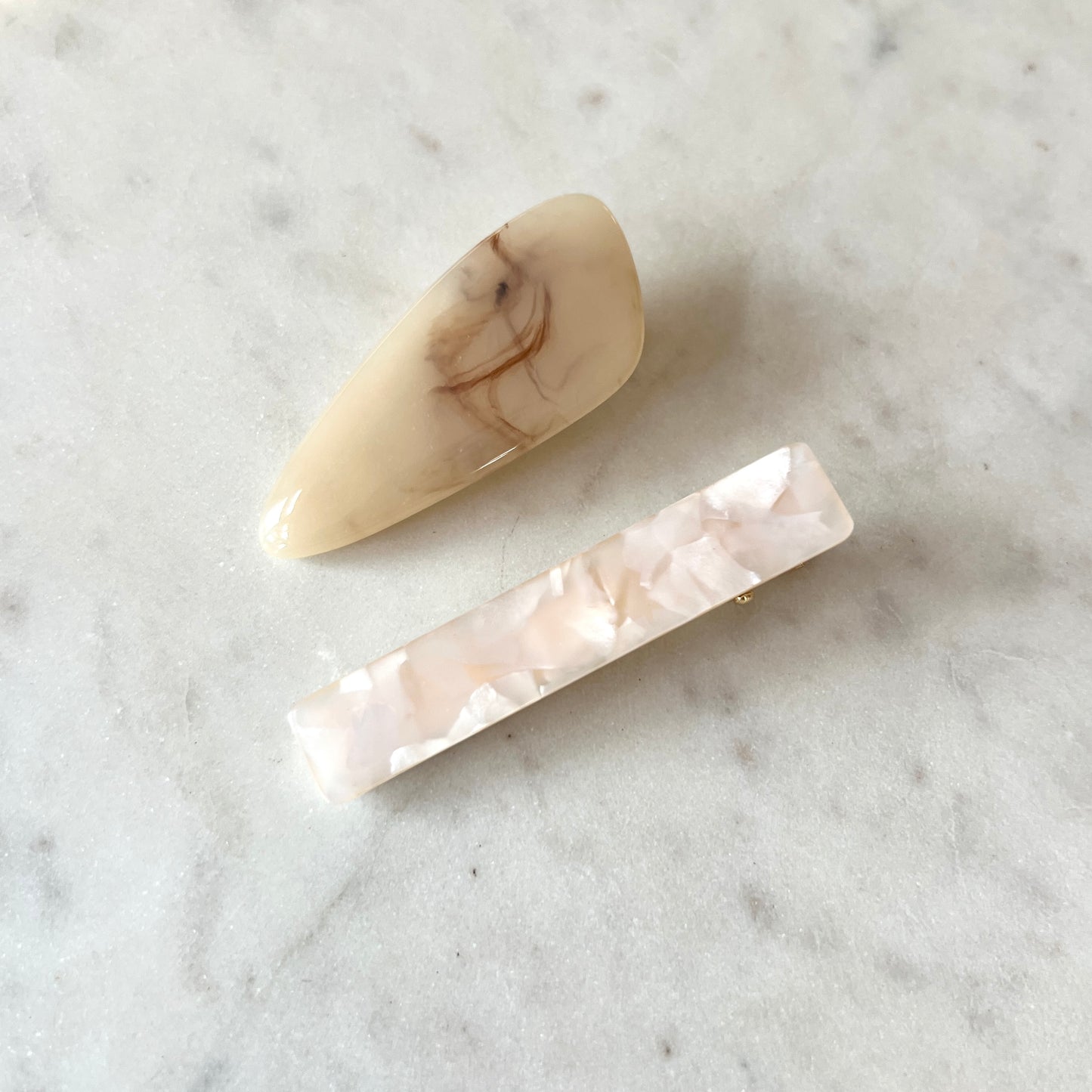 Quartz Pebble Clip Set