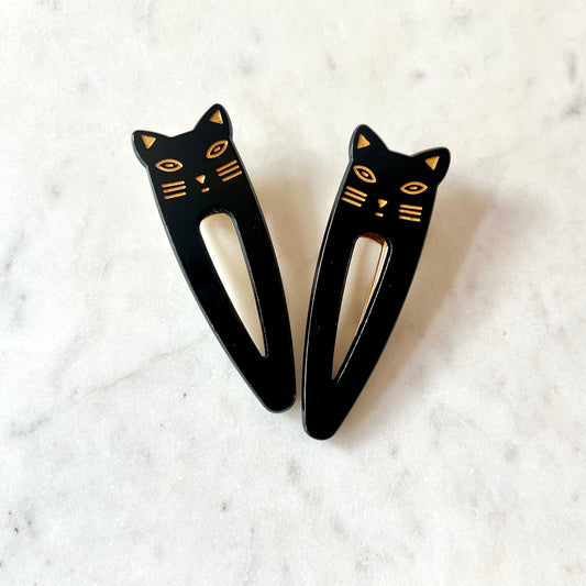Cat Duo Clips in Black